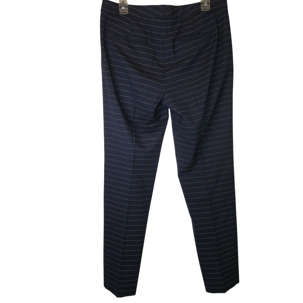 Banana‎ Republic Womens Navy Blue Horizontal Pinstripe Straight Leg Pants Size 8 - Picture 7 of 8